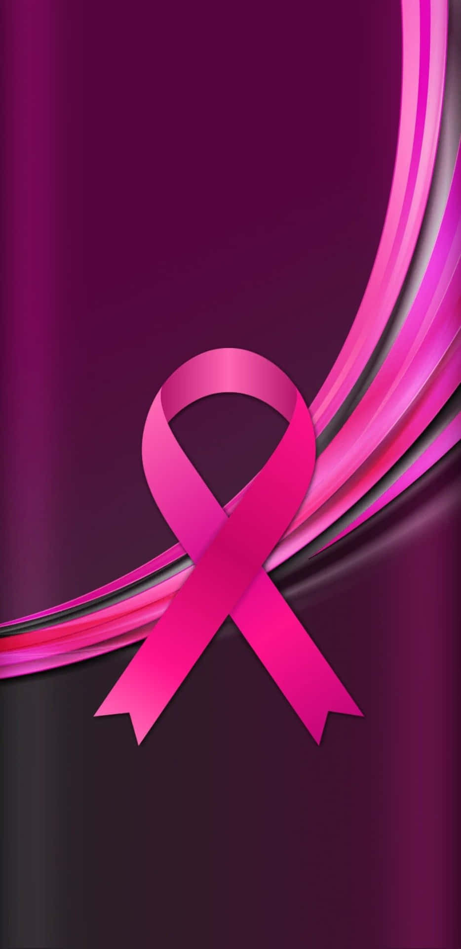 Beautiful Pink Ribbon On Light Background Background