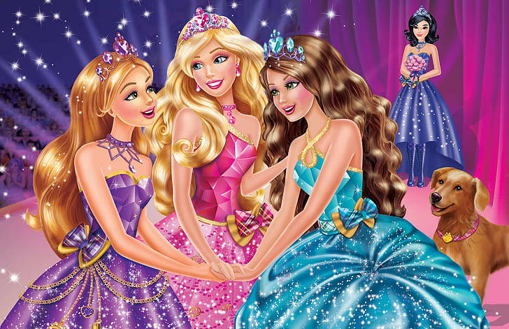 Beautiful Princesses In Gown Background