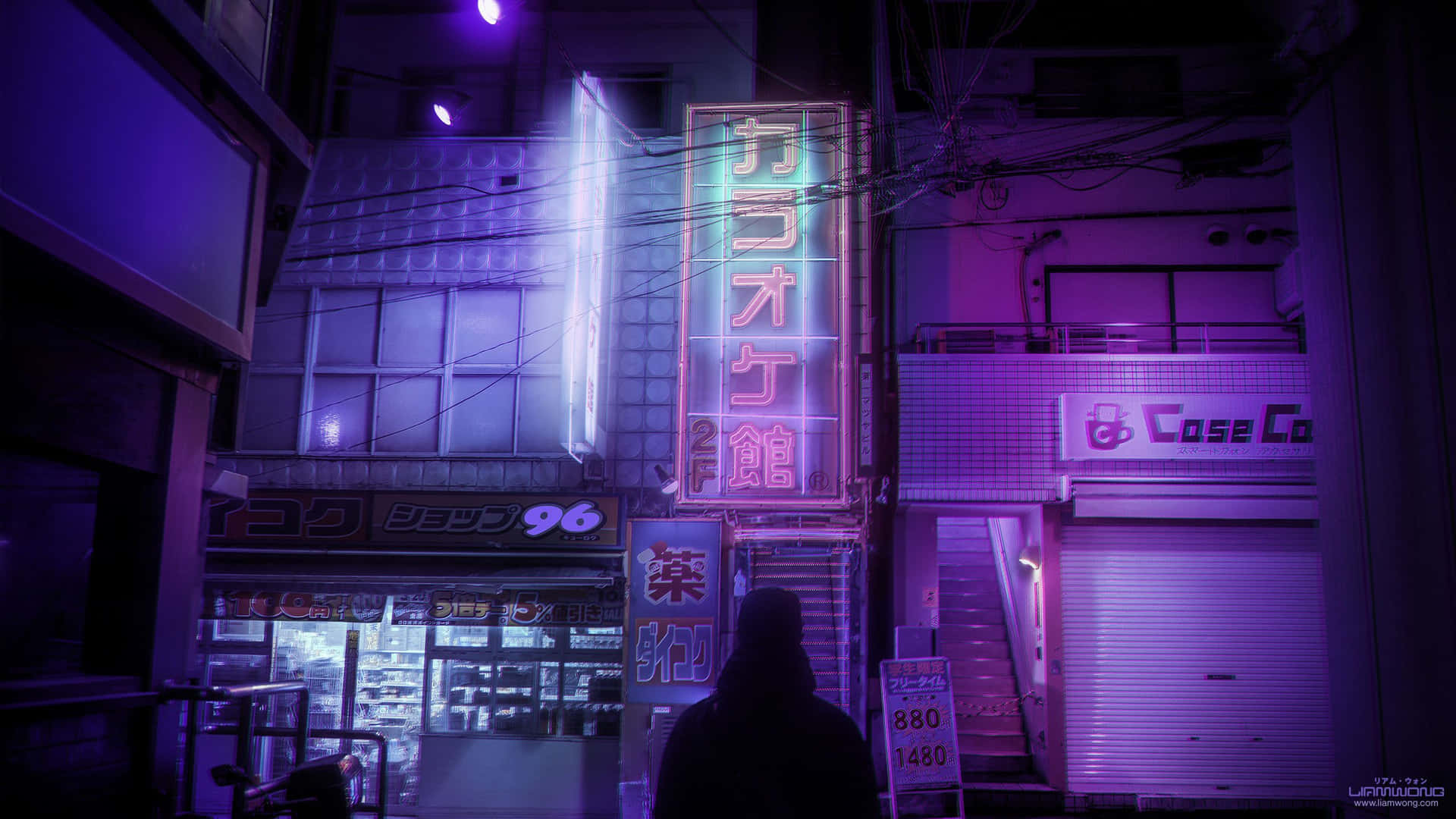 Beautiful Purple Japanese Diorama Background