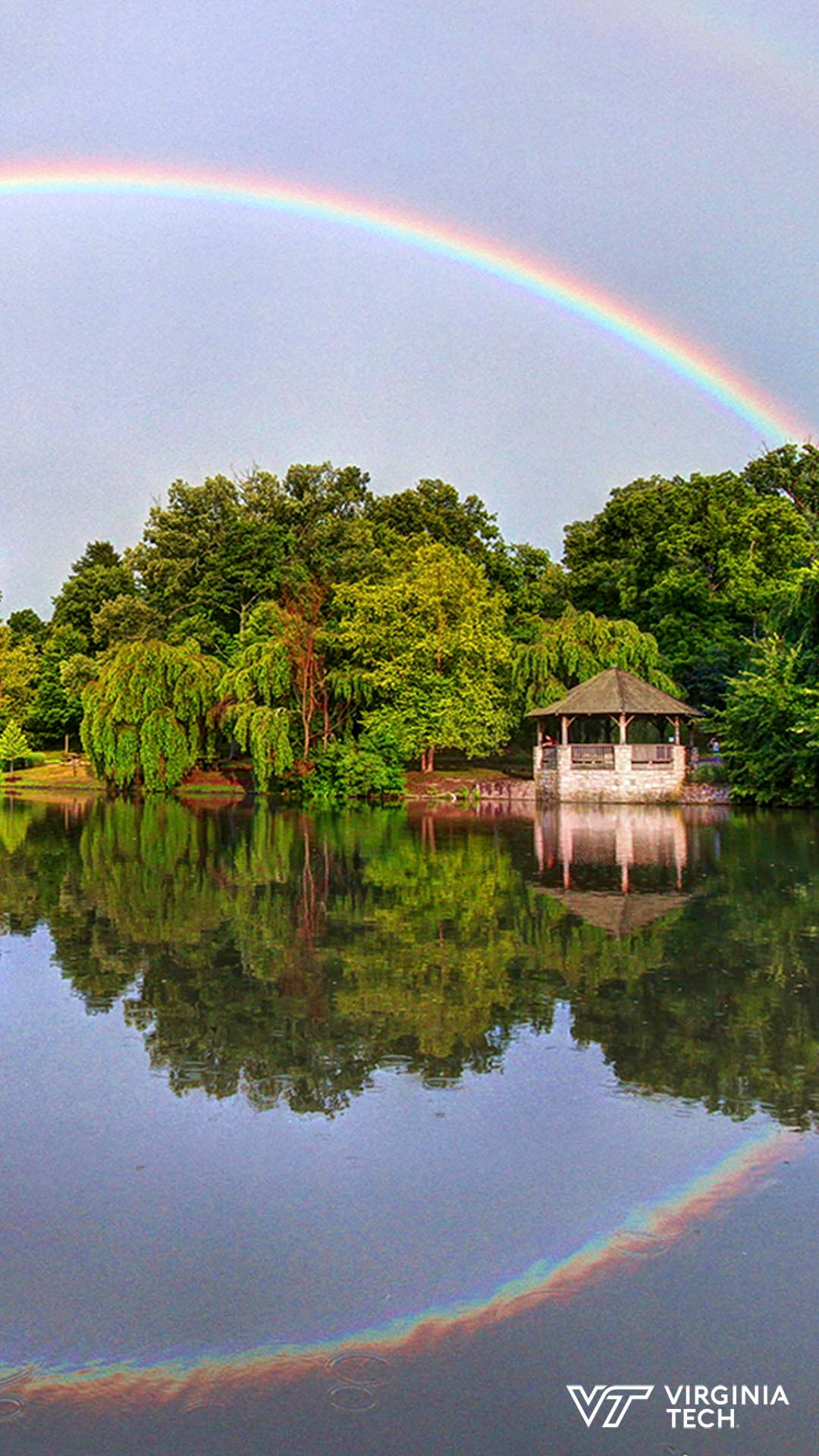 Beautiful Rainbow Virginia Tech Background