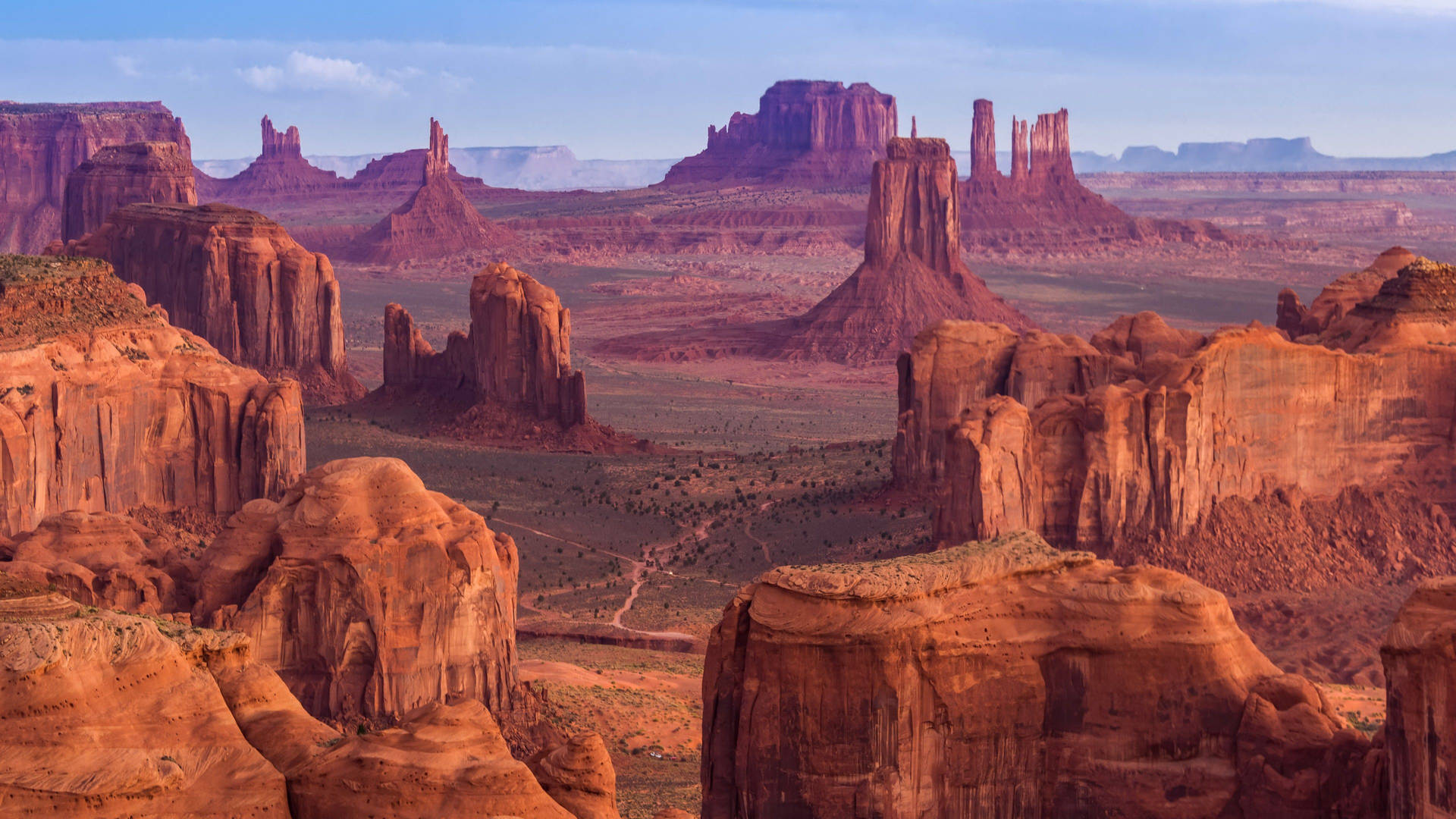 Beautiful Rocks At Monument Valley Background