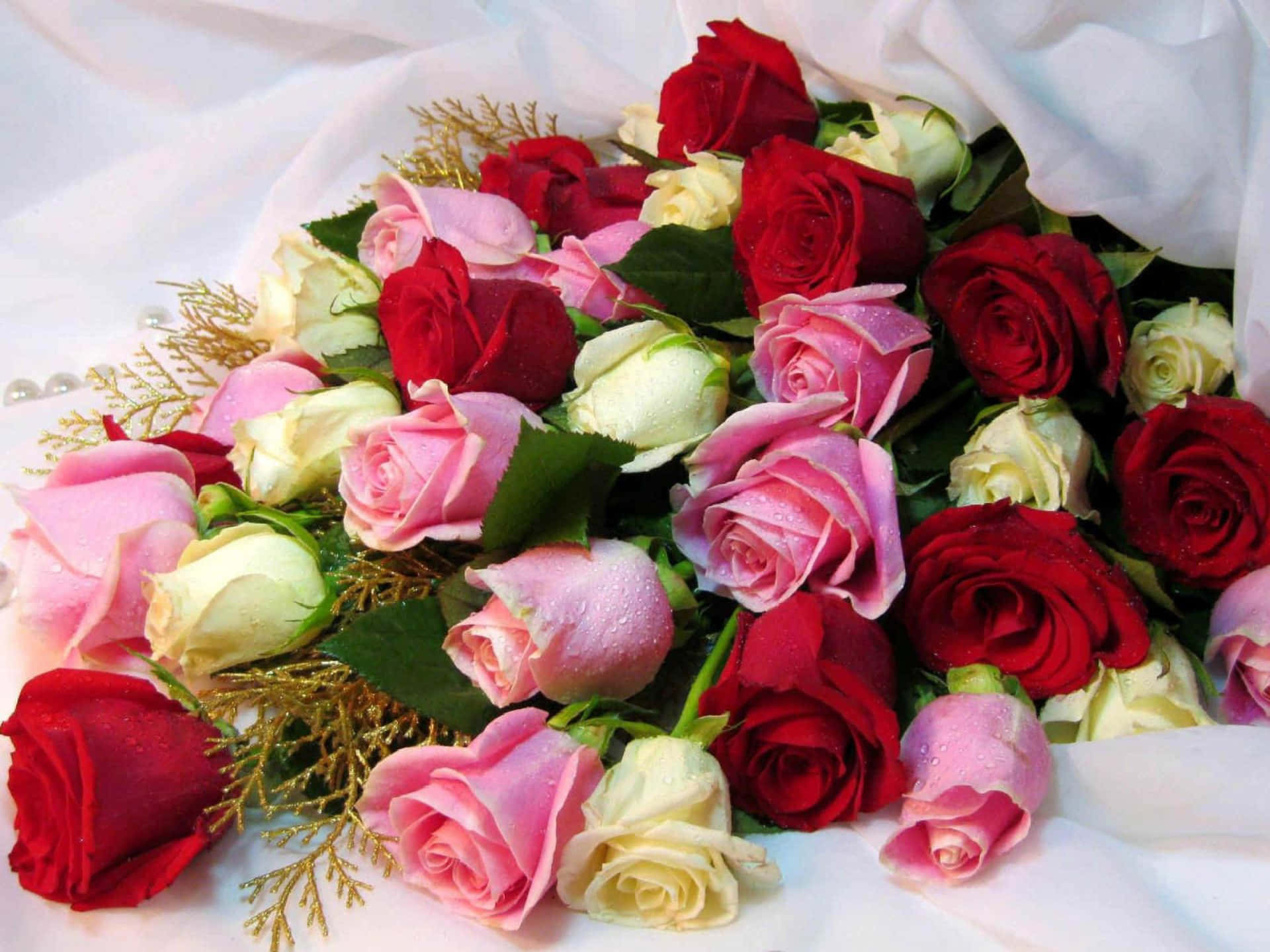 Beautiful Rose Bouquet Background