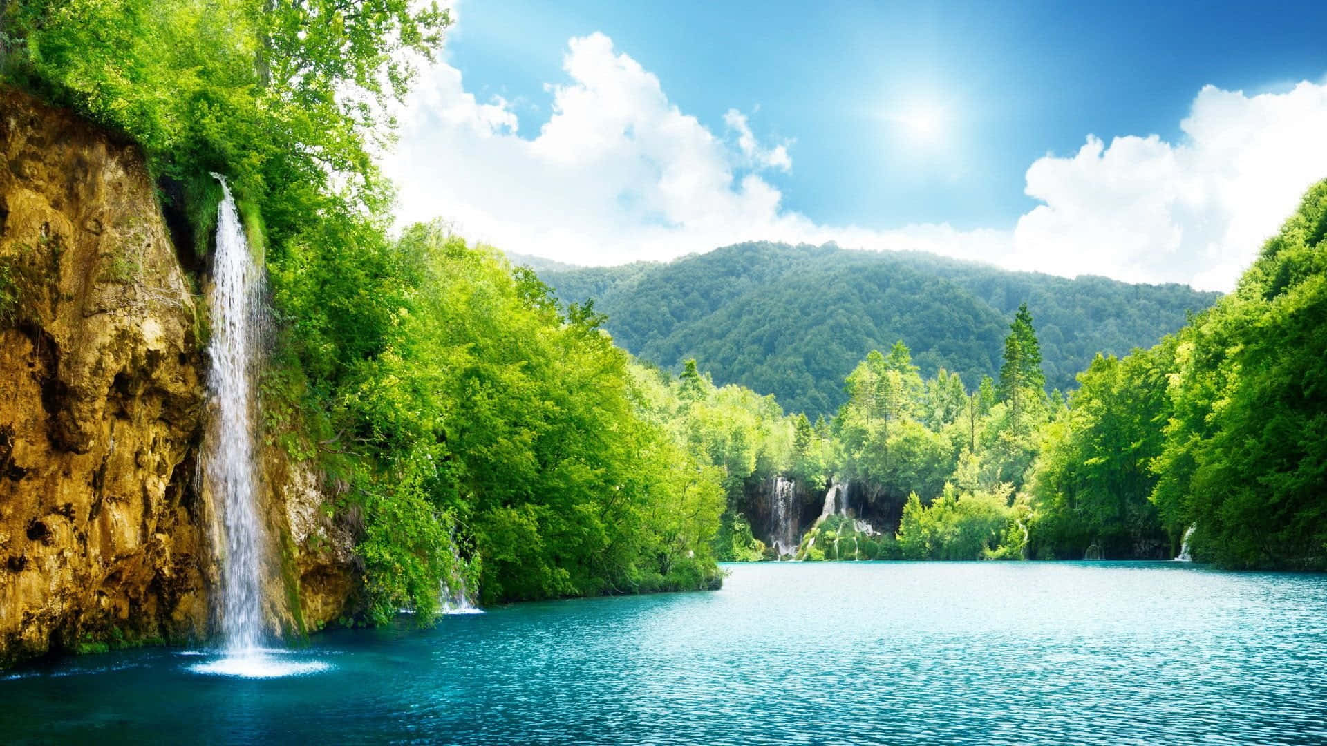 Beautiful Scenery Desktop Tropical Waterfalls