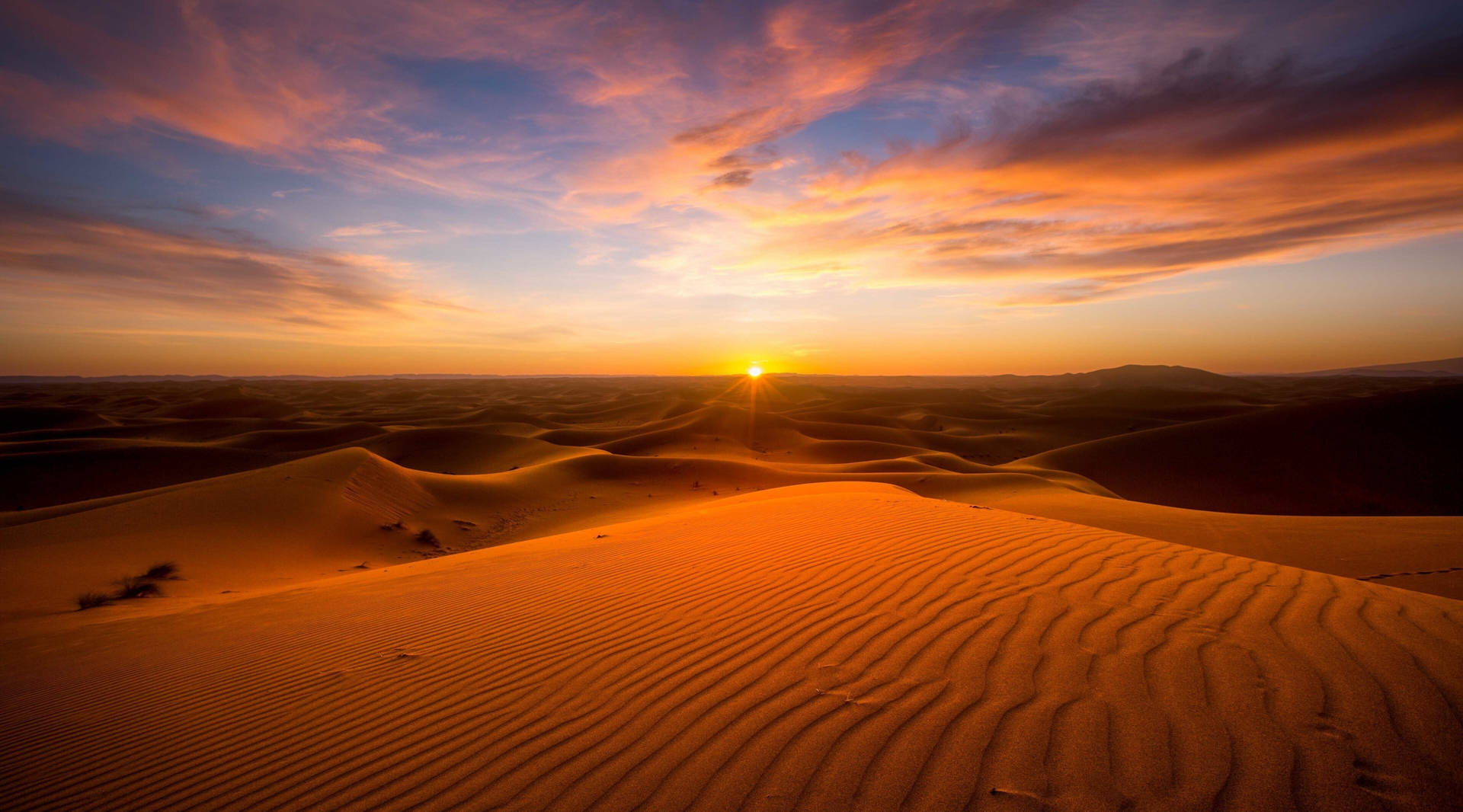 Beautiful Scenery Sunrise Desert Background