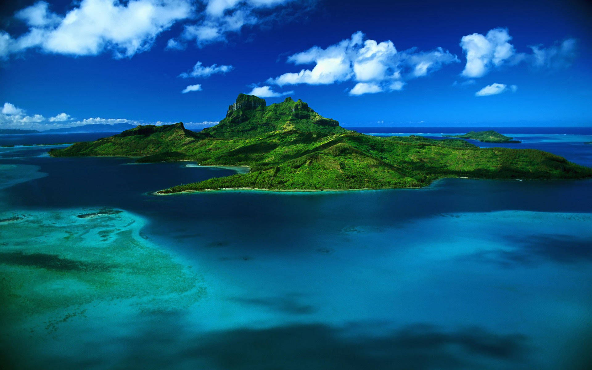 Beautiful Scenic Caribbean Island Background
