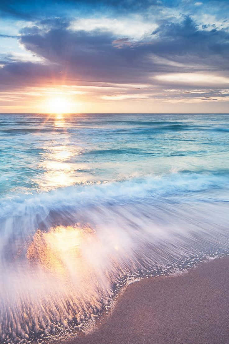 Beautiful Sea Diamond Beach Sunset