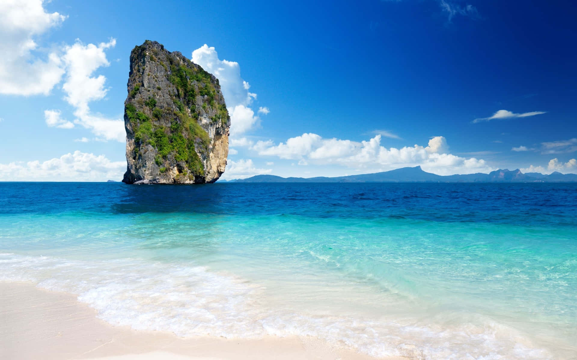 Beautiful Sea Thailand Nature Rock Formation Background