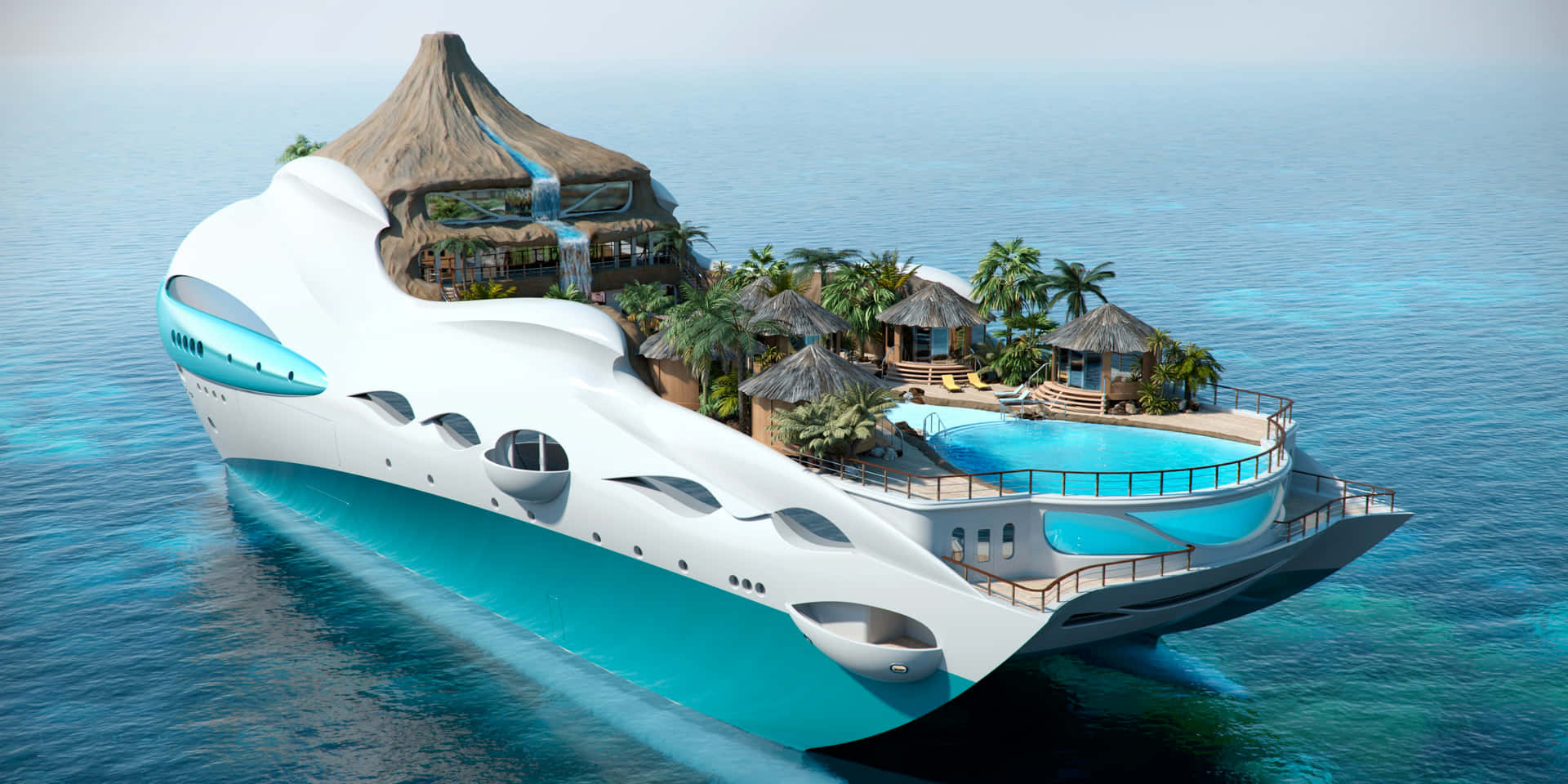 Beautiful Ship Amazing Asian Design Background
