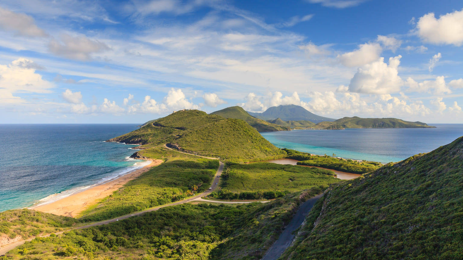 Beautiful St Kitts And Nevis Islands Background