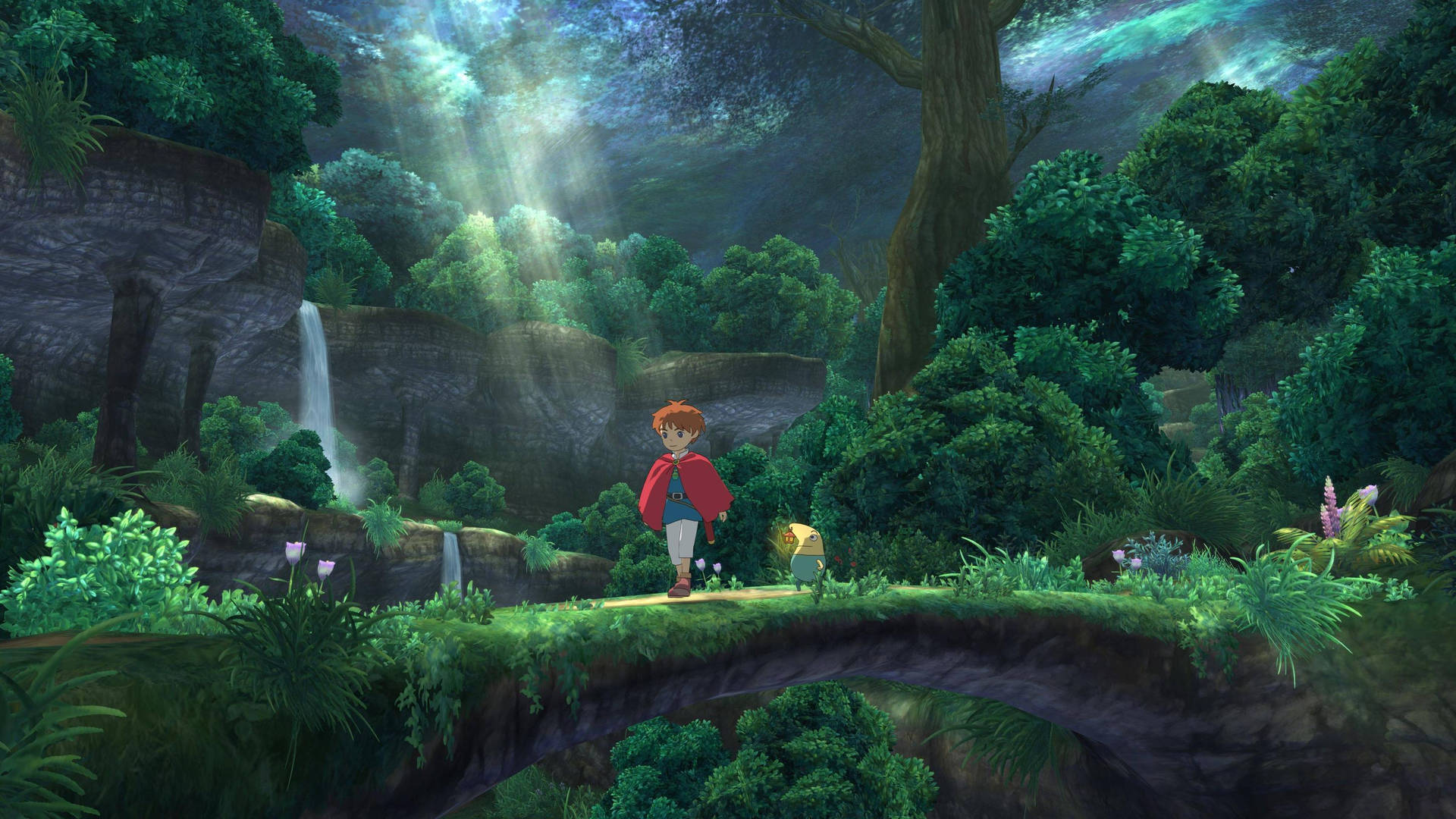 Beautiful Studio Ghibli Scenery Forest Background