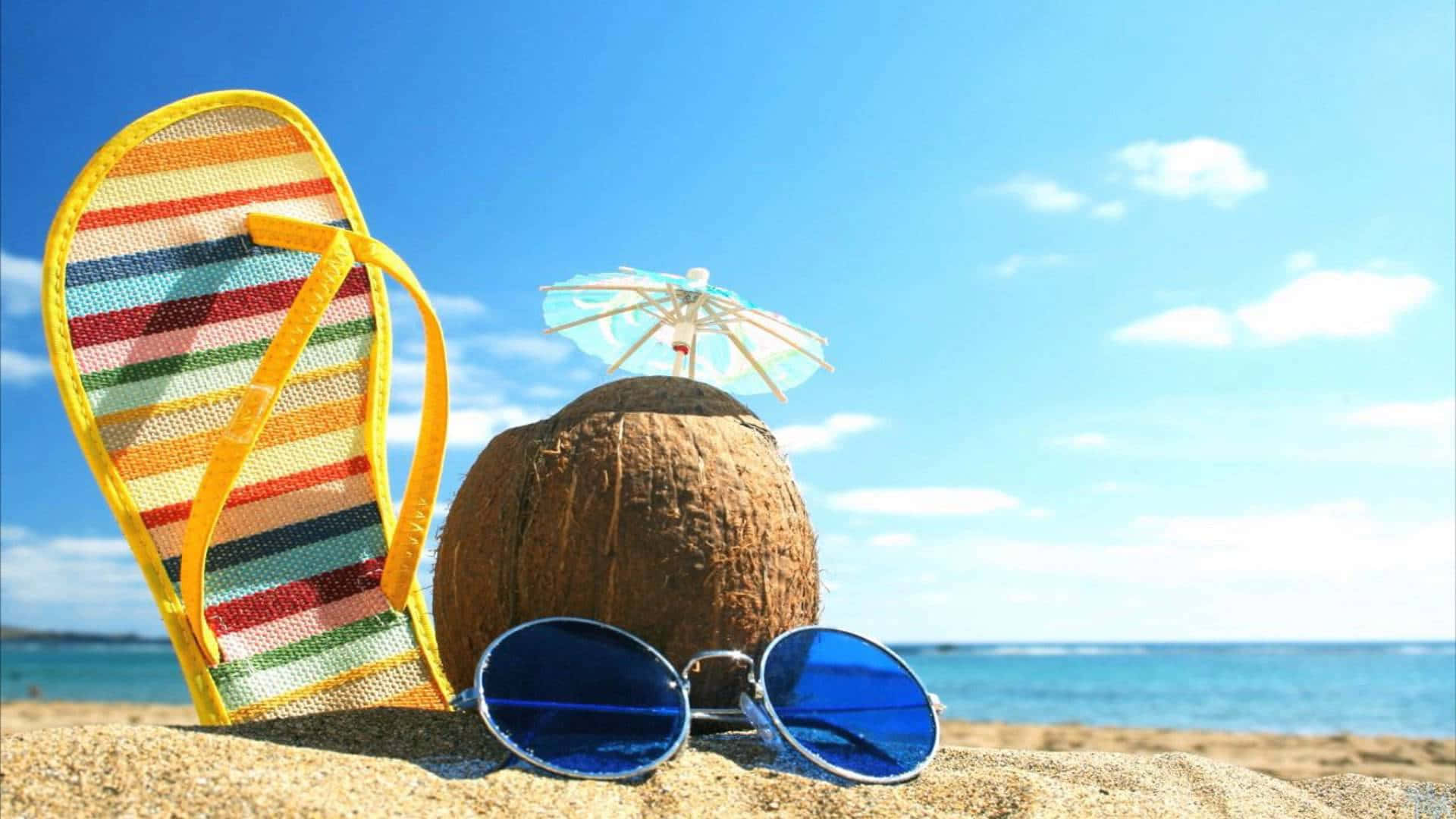 Beautiful Summer Coconut Shades Background
