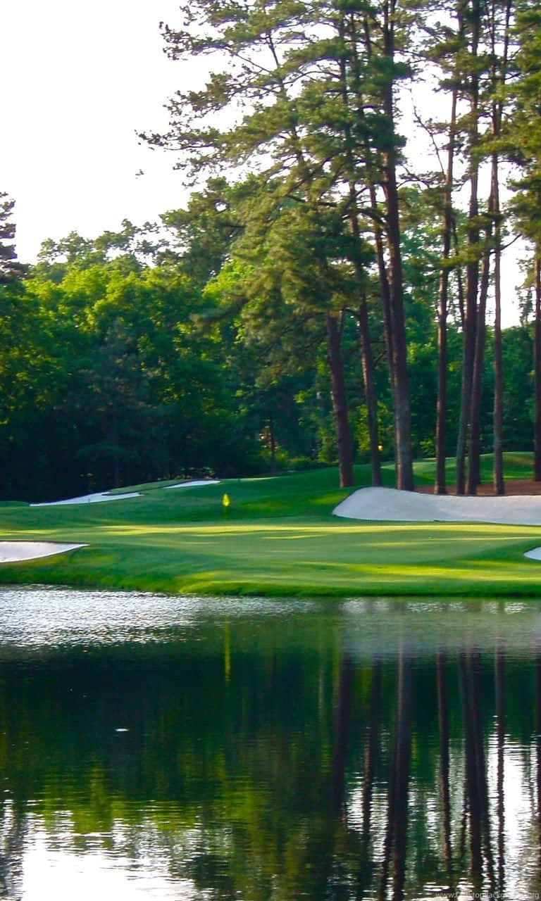 “beautiful Sunrise At Augusta National Golf Course” Background