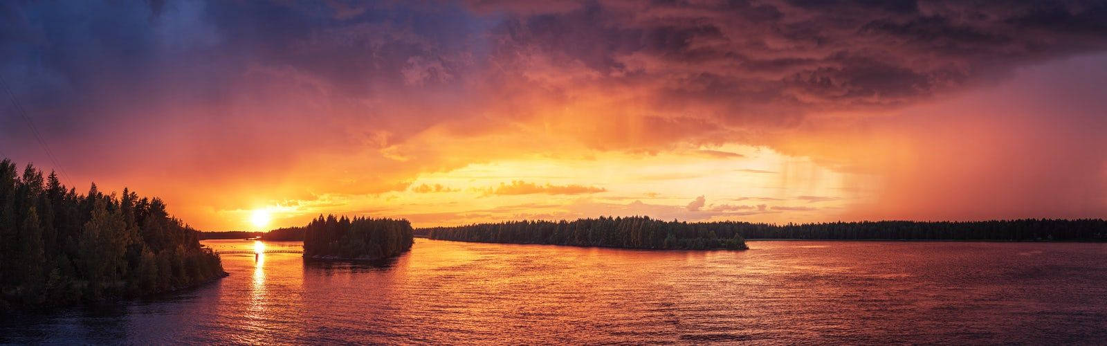 Beautiful Sunset Dual Screen Background