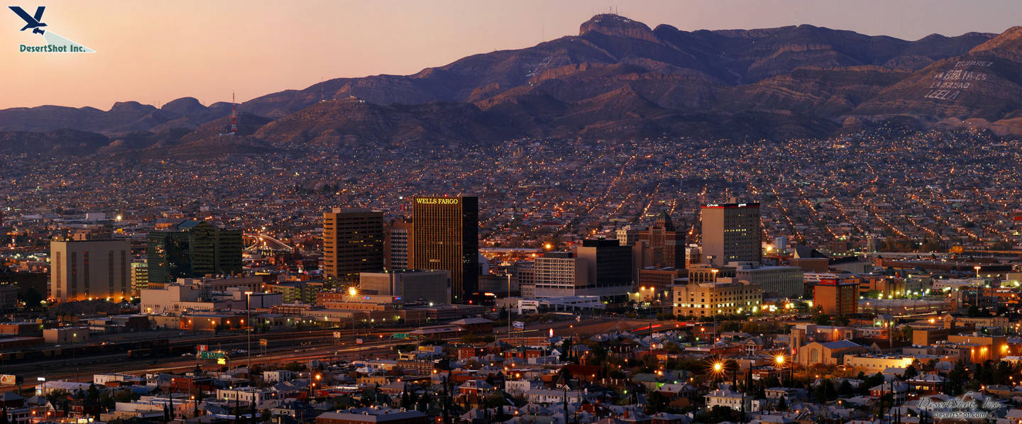 Beautiful Sunset Over El Paso Skyline