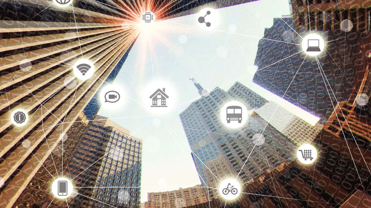 Beautiful Sunset Over Mountain Landscape Background