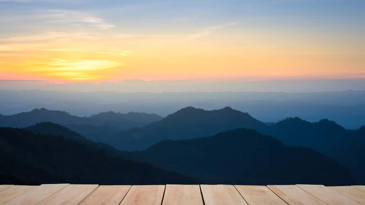 Beautiful Sunset Over The Calm Sea Background