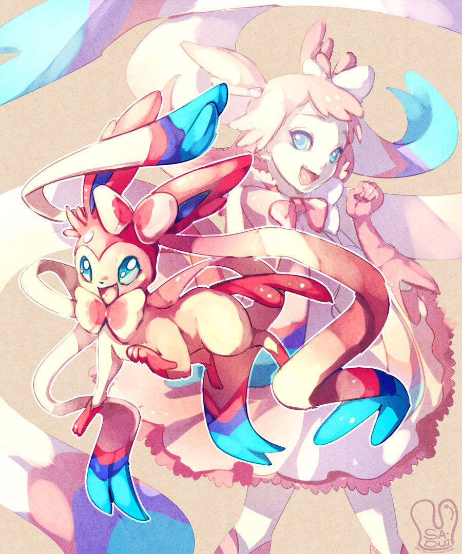 Beautiful Sylveon Eevee Evolutions Human Background