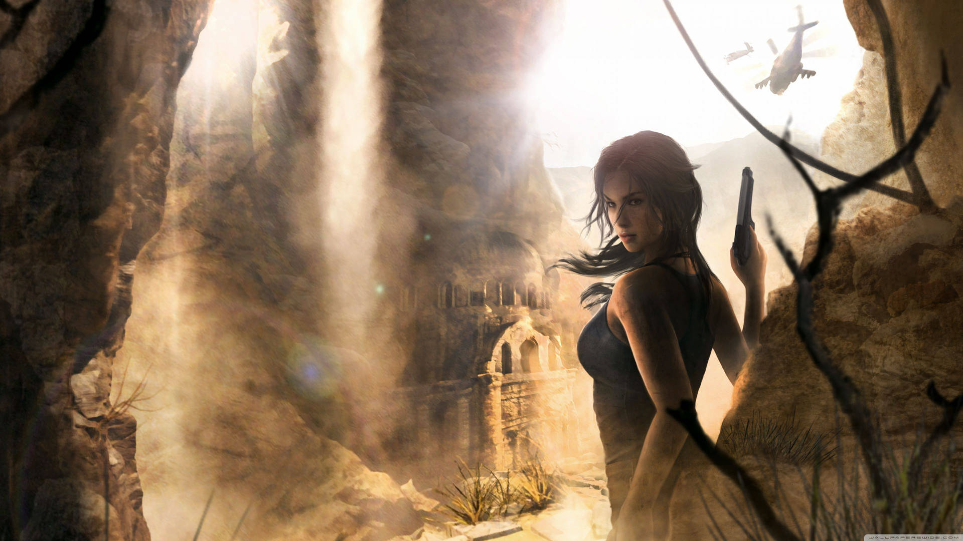 Beautiful Tomb Raider Heroine Background