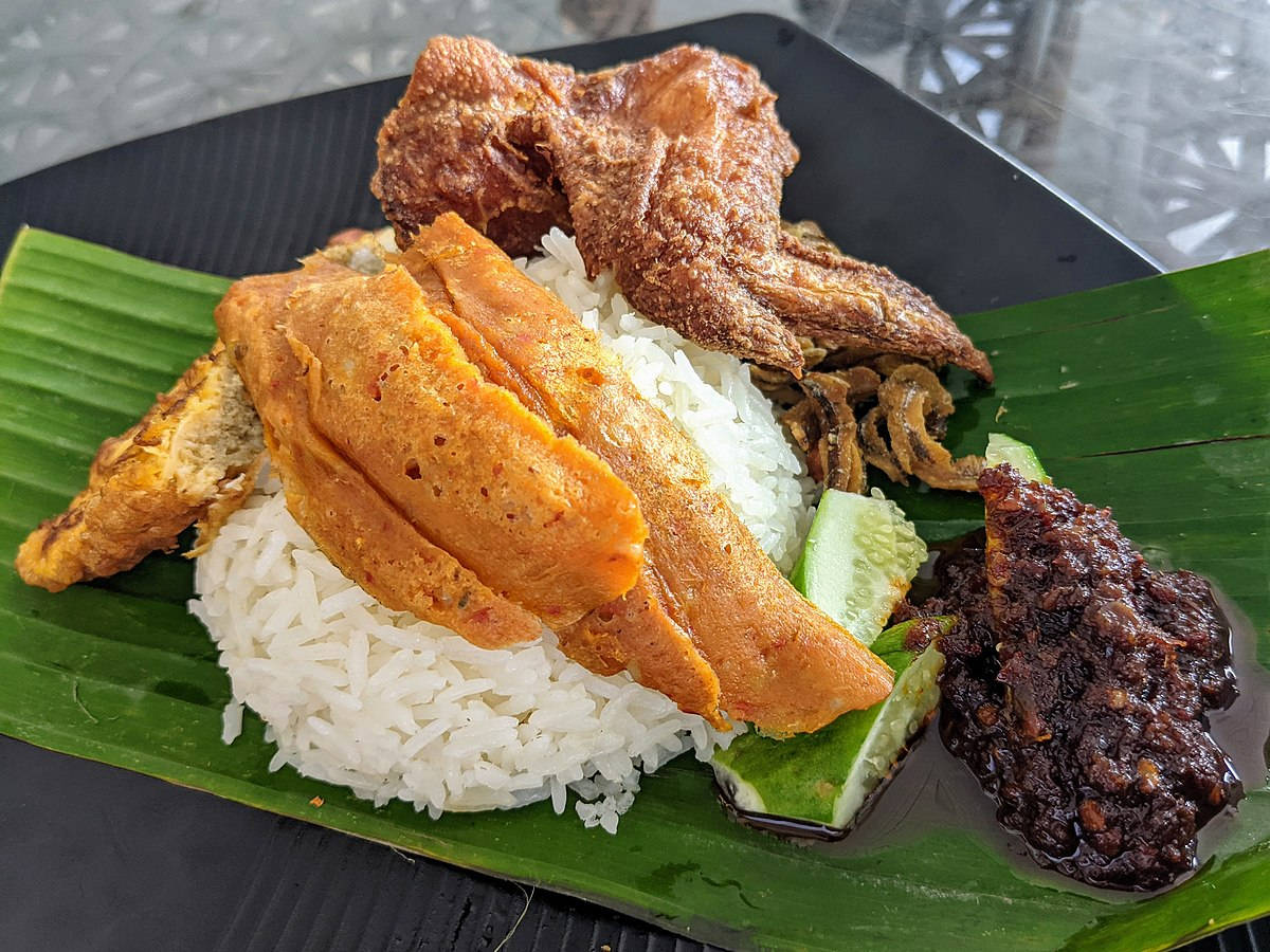 Beautiful Traditional Malaysian Food Nasi Lemak Background