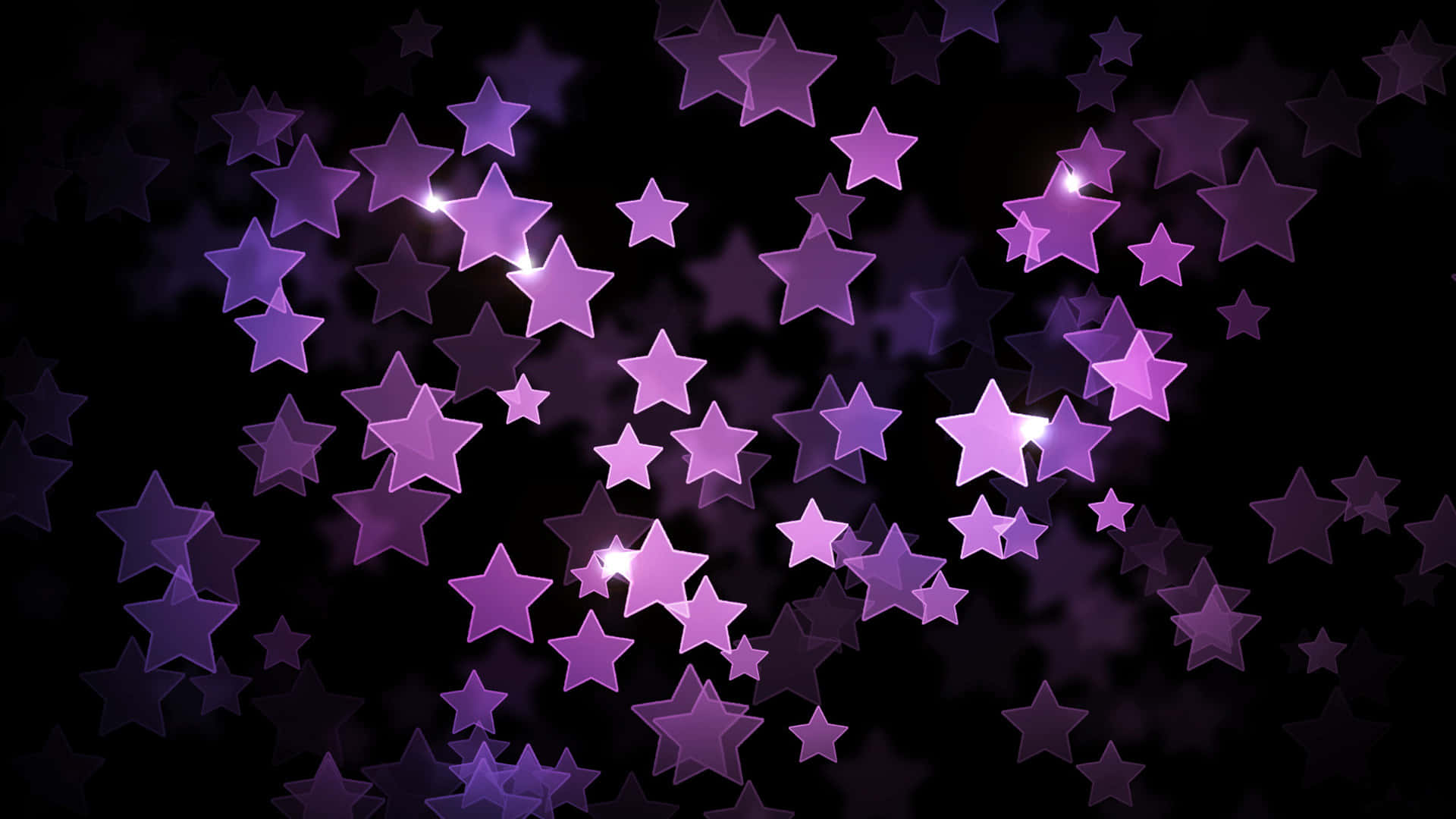 Beautiful Twinkling Of Purple Star Background