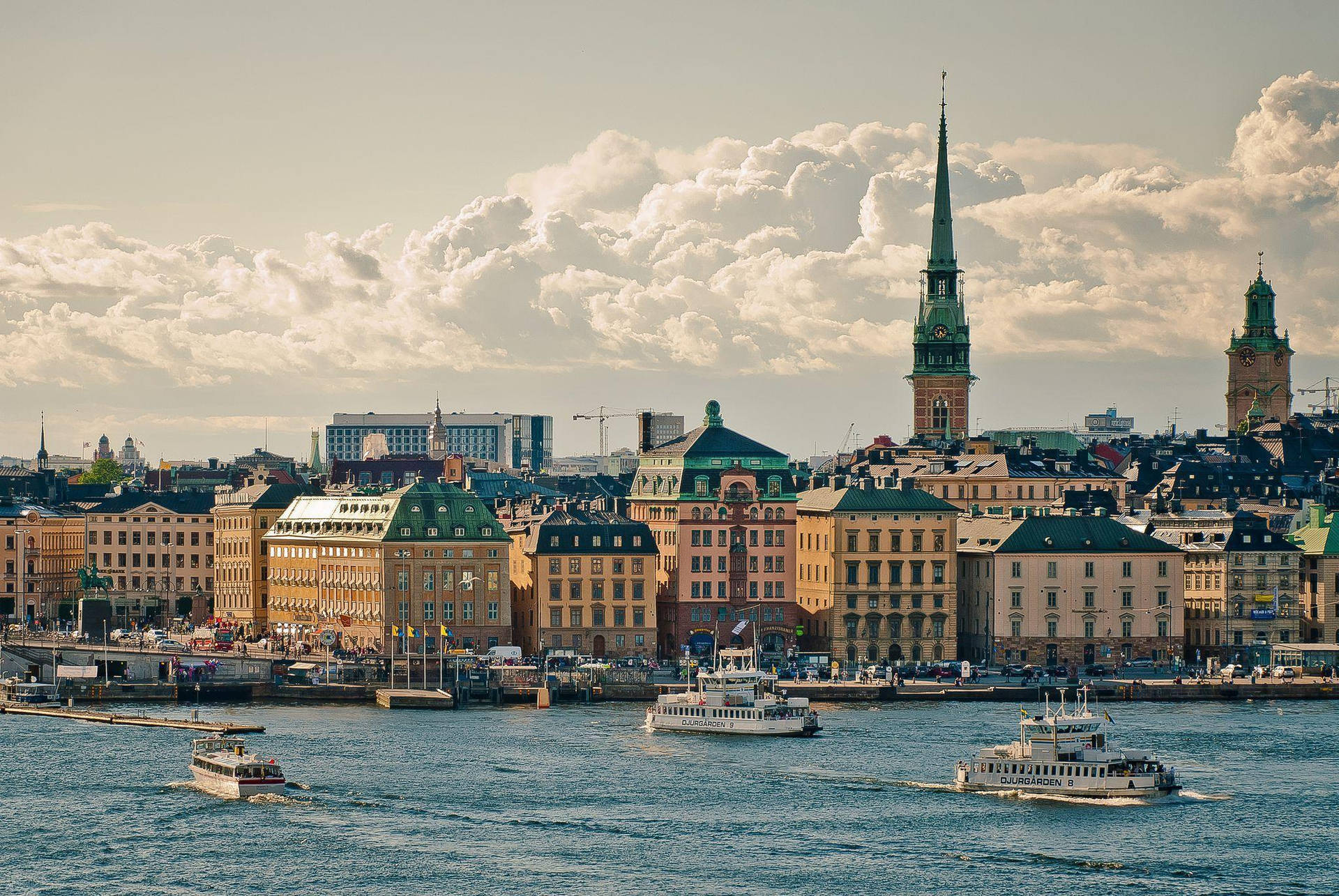 Beautiful View Of Stockholm Sweden Background