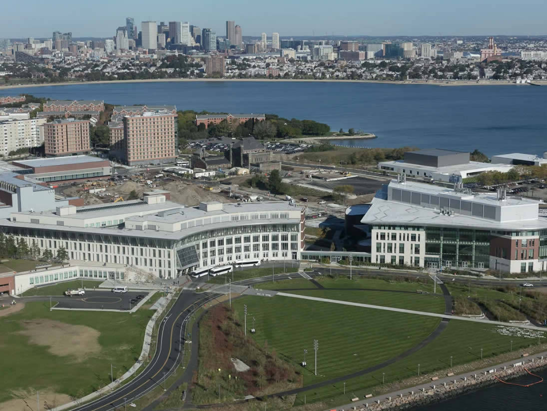 Beautiful View Of The University Of Massachusetts Boston Campus Background