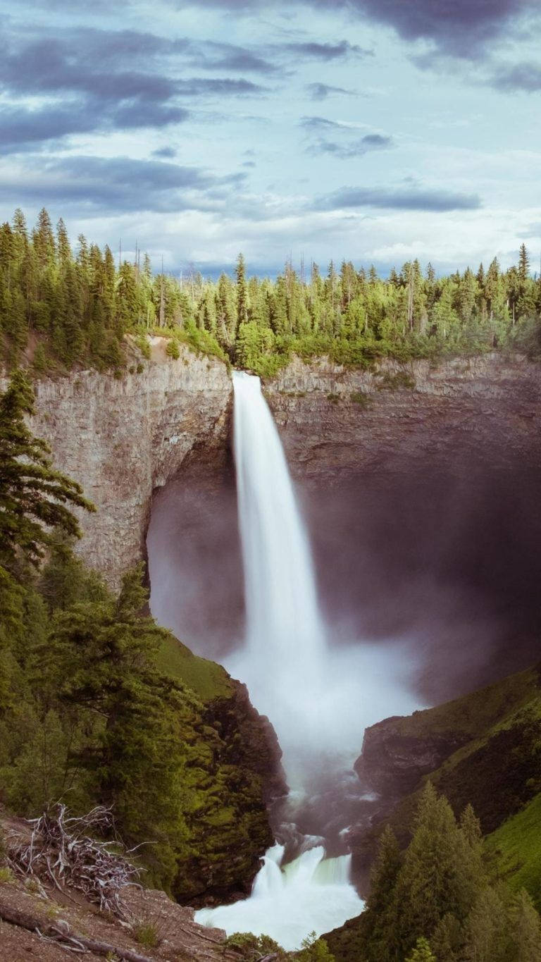 Beautiful Waterfall Foggy Helmcken