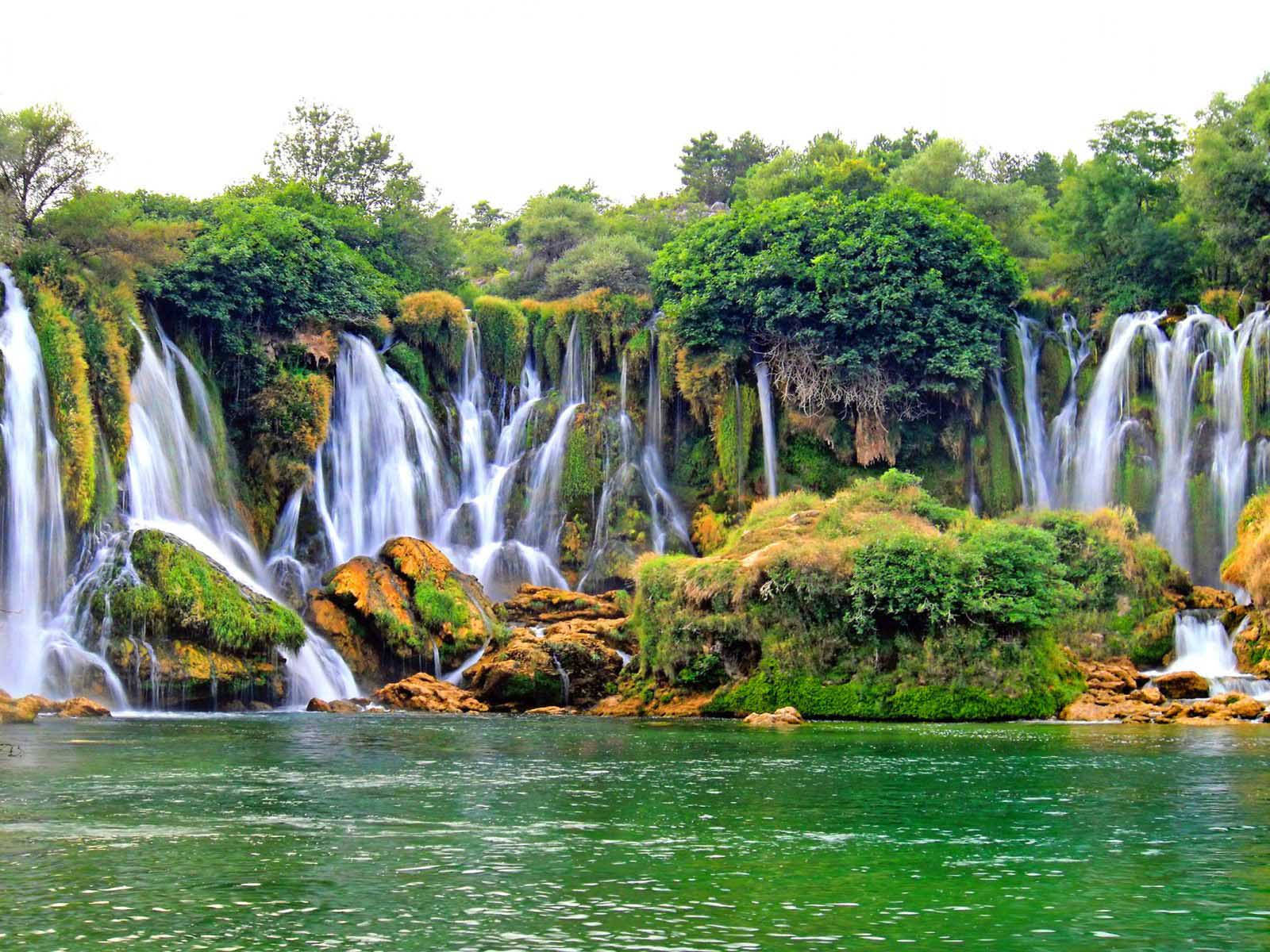 Beautiful Waterfall Kravica Background