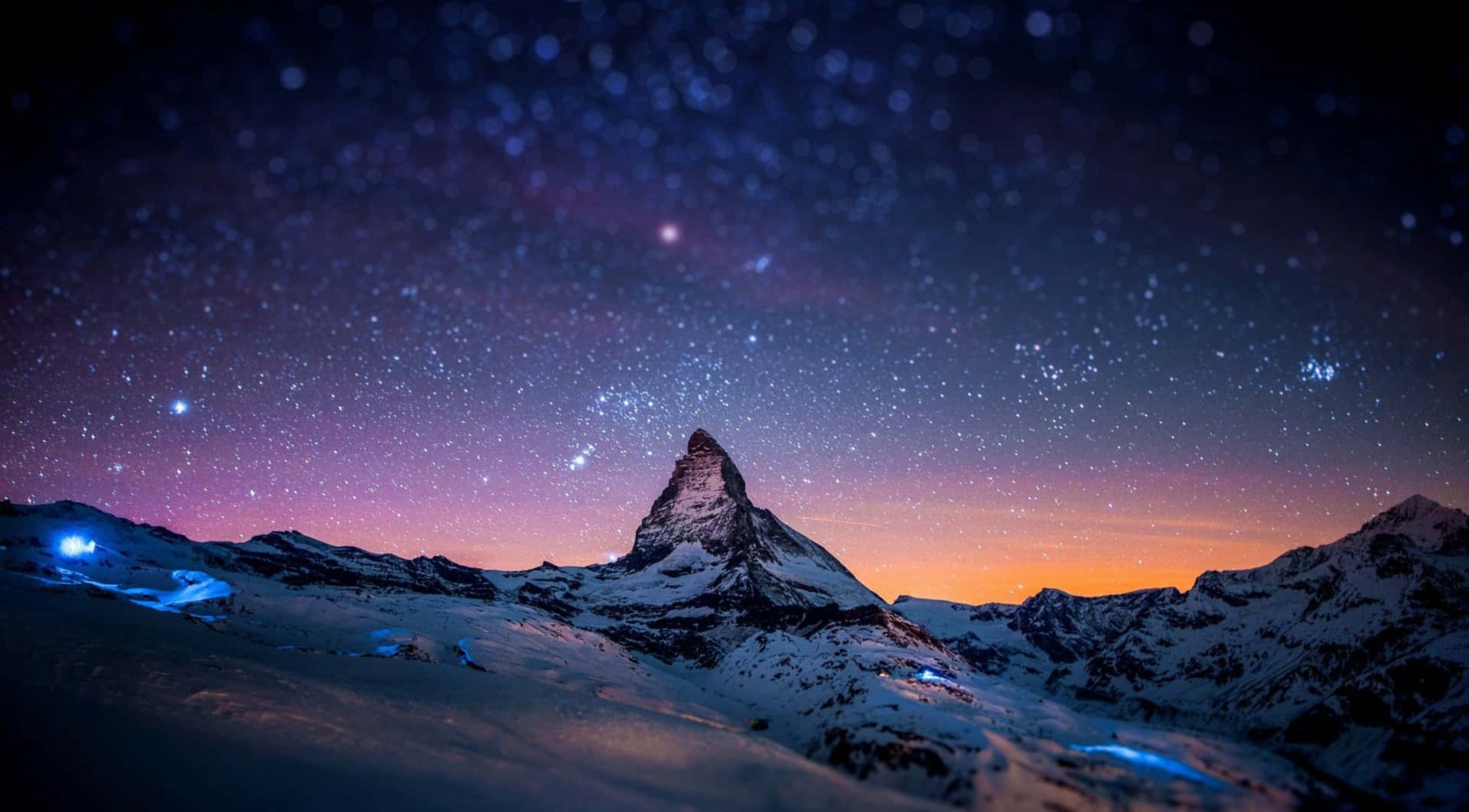 Beautiful Winter Night Macbook Default Background