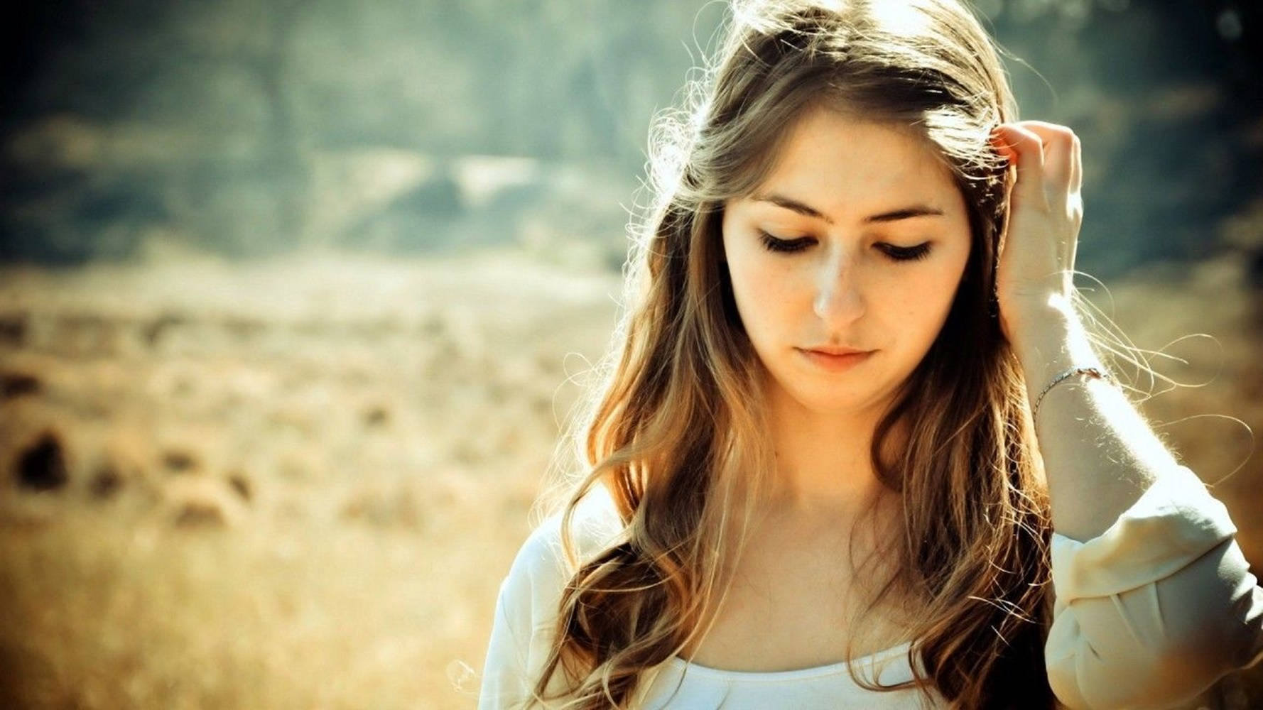 Beautiful Woman Posing Under The Sun