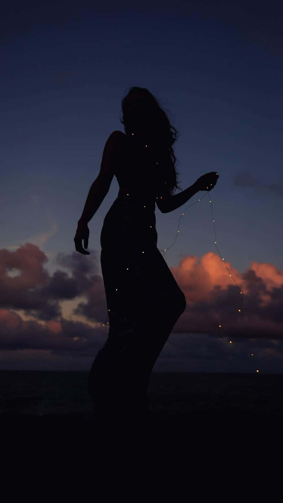 Beautiful Woman Silhouette Background