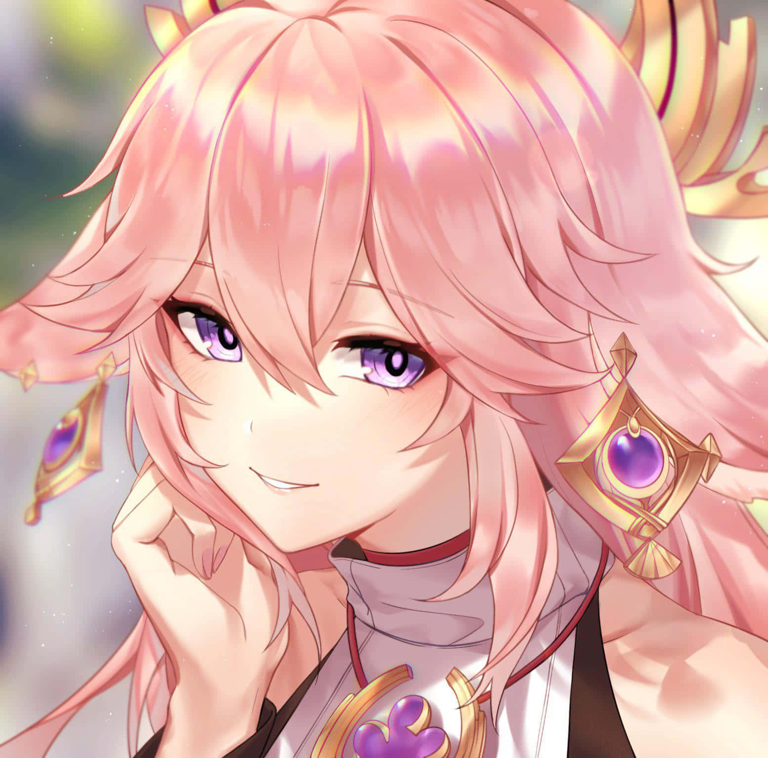 Beautiful Yae Miko Pfp Background