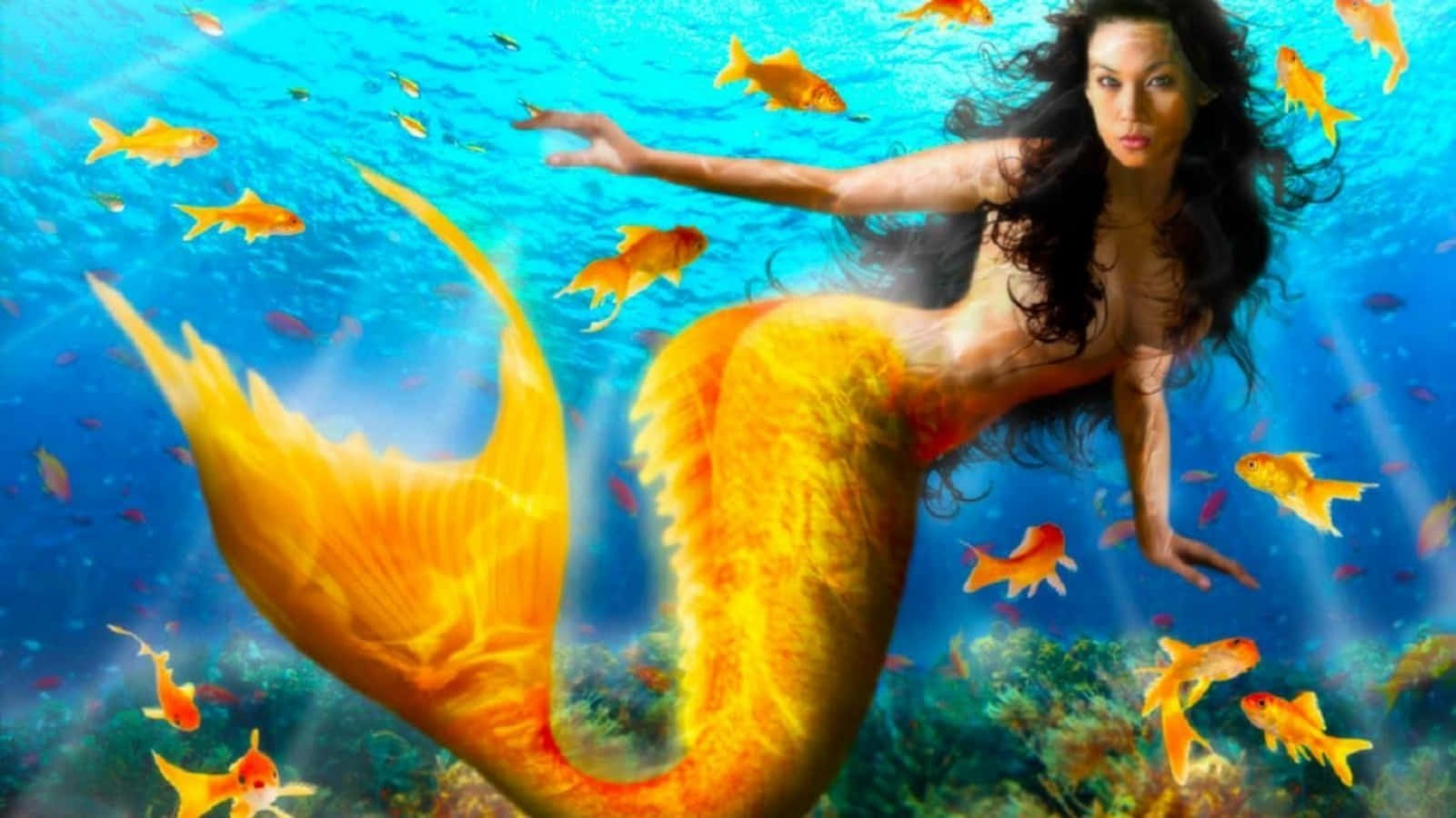 Beautiful Yellow Mermaid