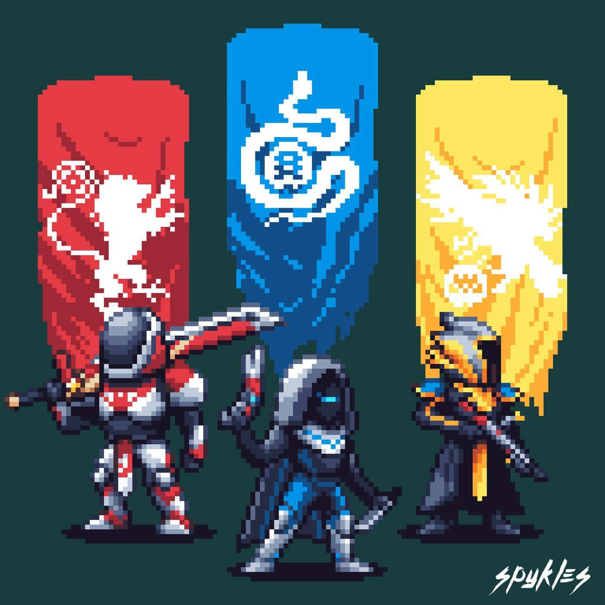 Beautifully Crafted Pixel Art Of Bungie's Destiny