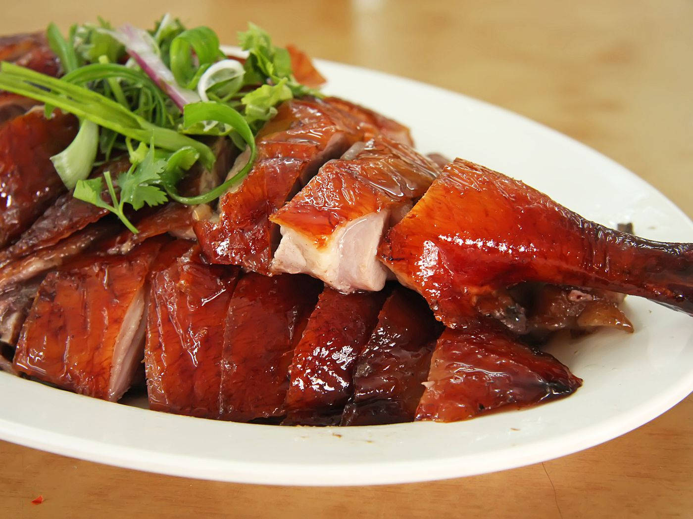 Beautifully Roasted Peking Duck Dish