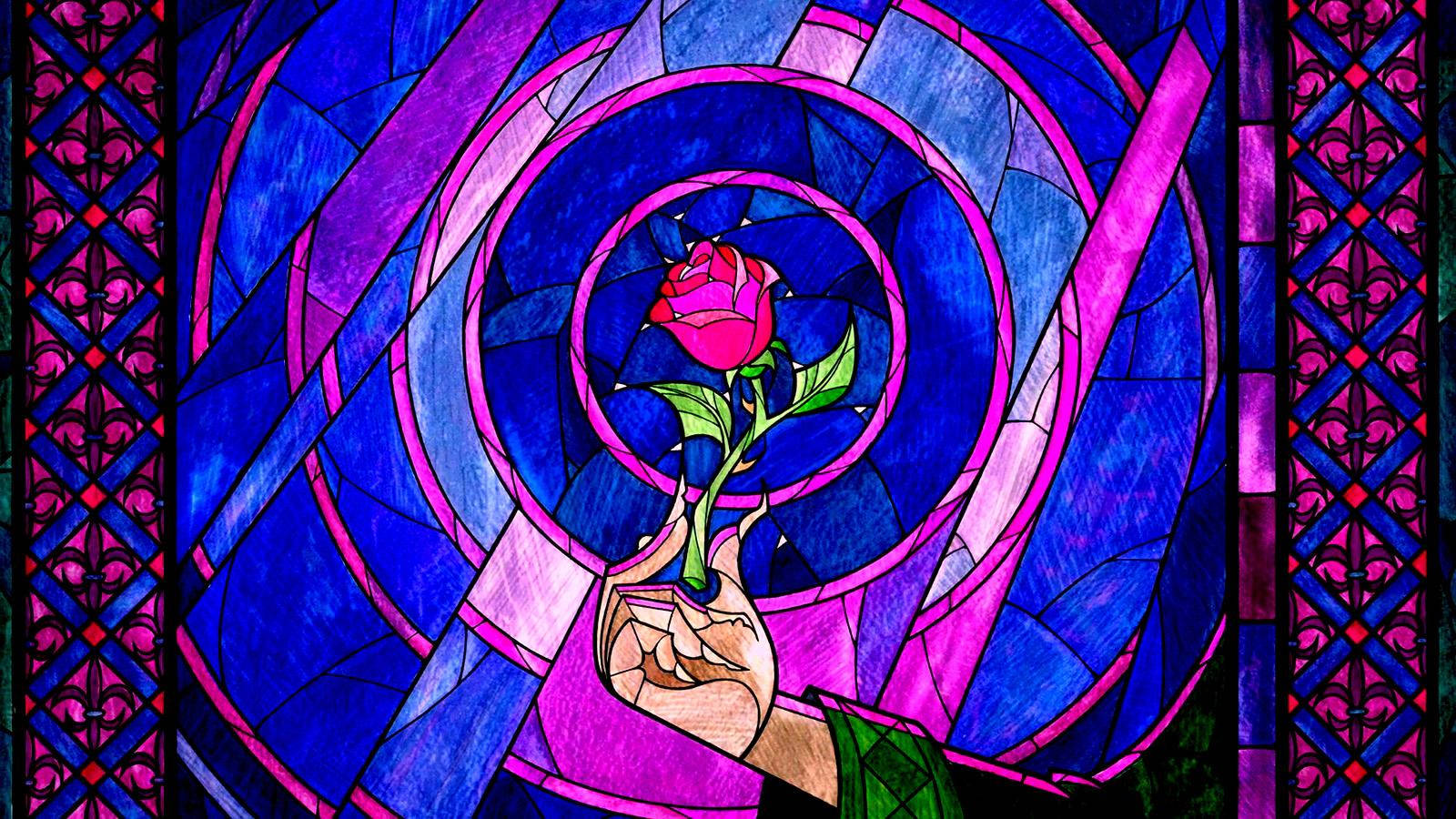 Beauty And The Beast Rose Artwork Background