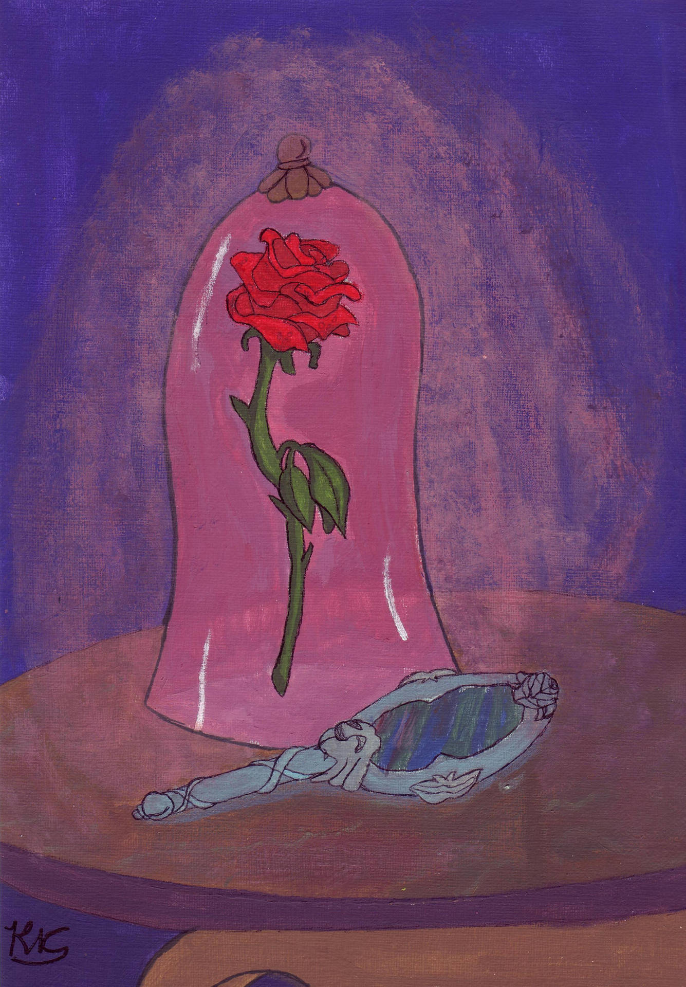 Beauty And The Beast Rose Drawing Background