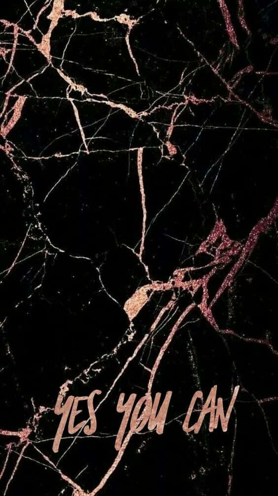 Beauty In Contrast - Rose Gold And Black Background