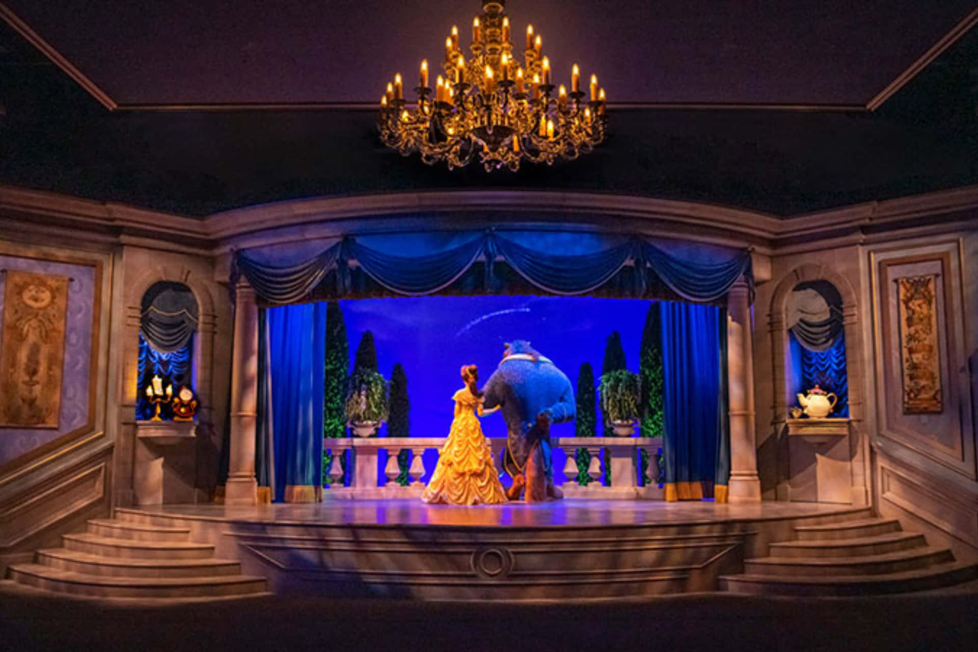 Beautyandthe Beast Stage Performance Background
