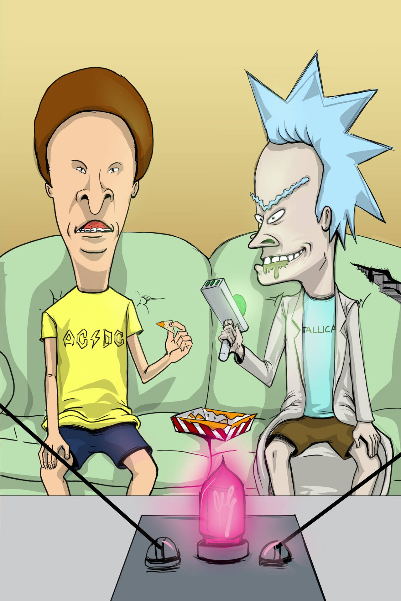 Beavis And Butt Head Rick And Morty Background