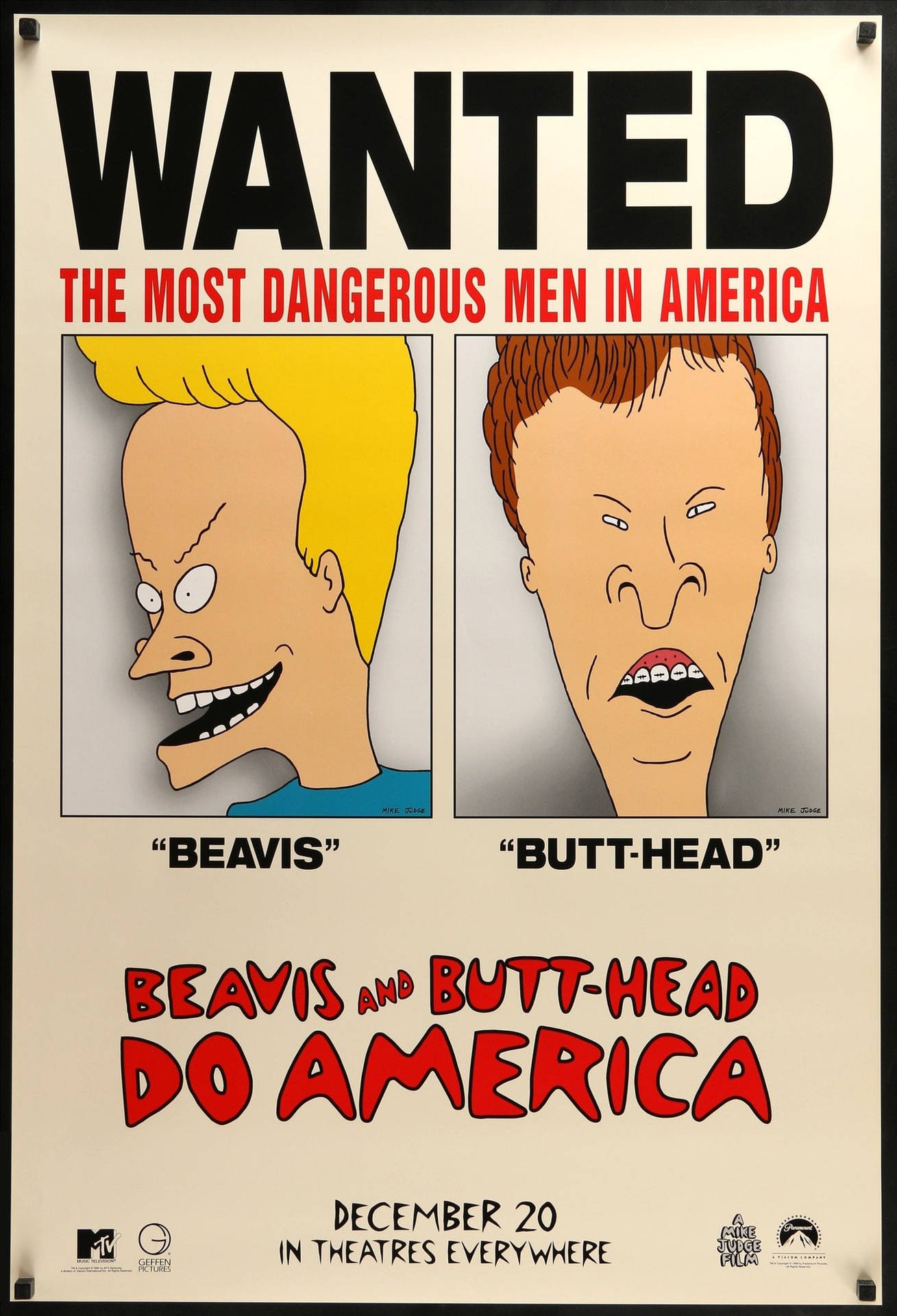 Beavis And Butt Head Wanted Poster Background