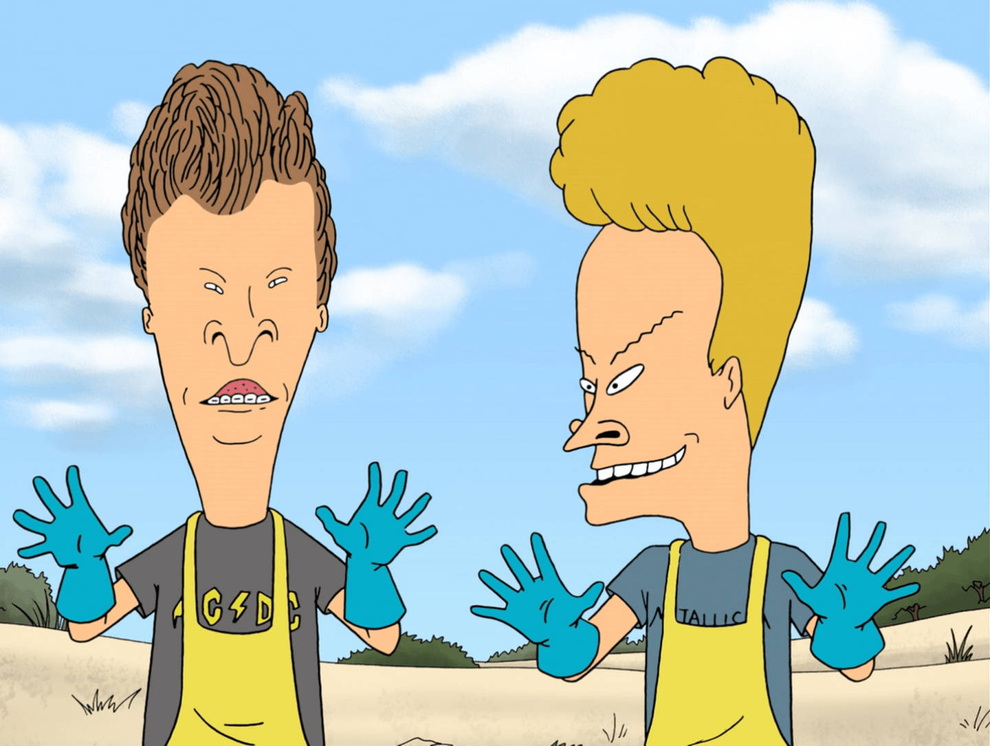 Beavis And Butt-head Wearing Gloves And Apron