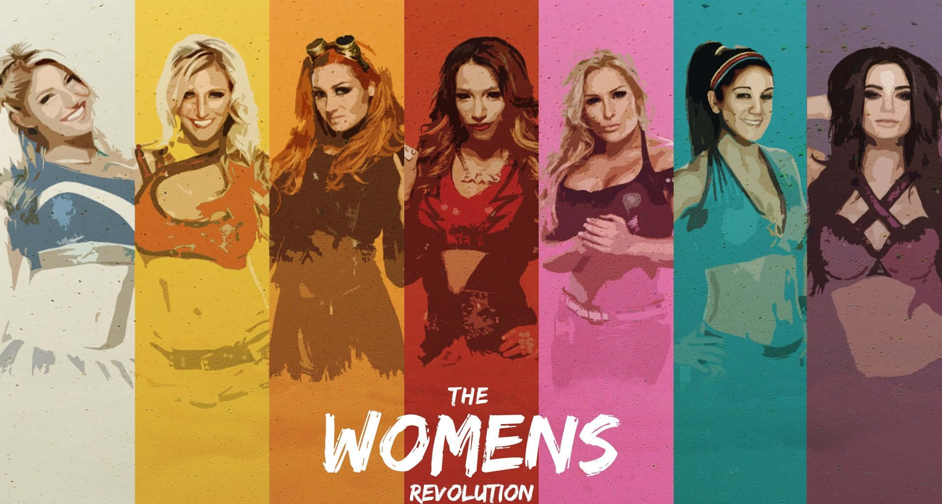 Becky Lynch With Other Female Wrestlers