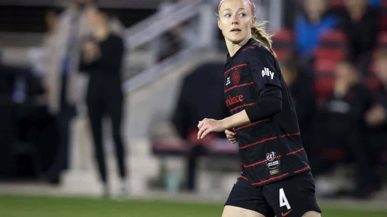 Becky Sauerbrunn In Action During A Soccer Match