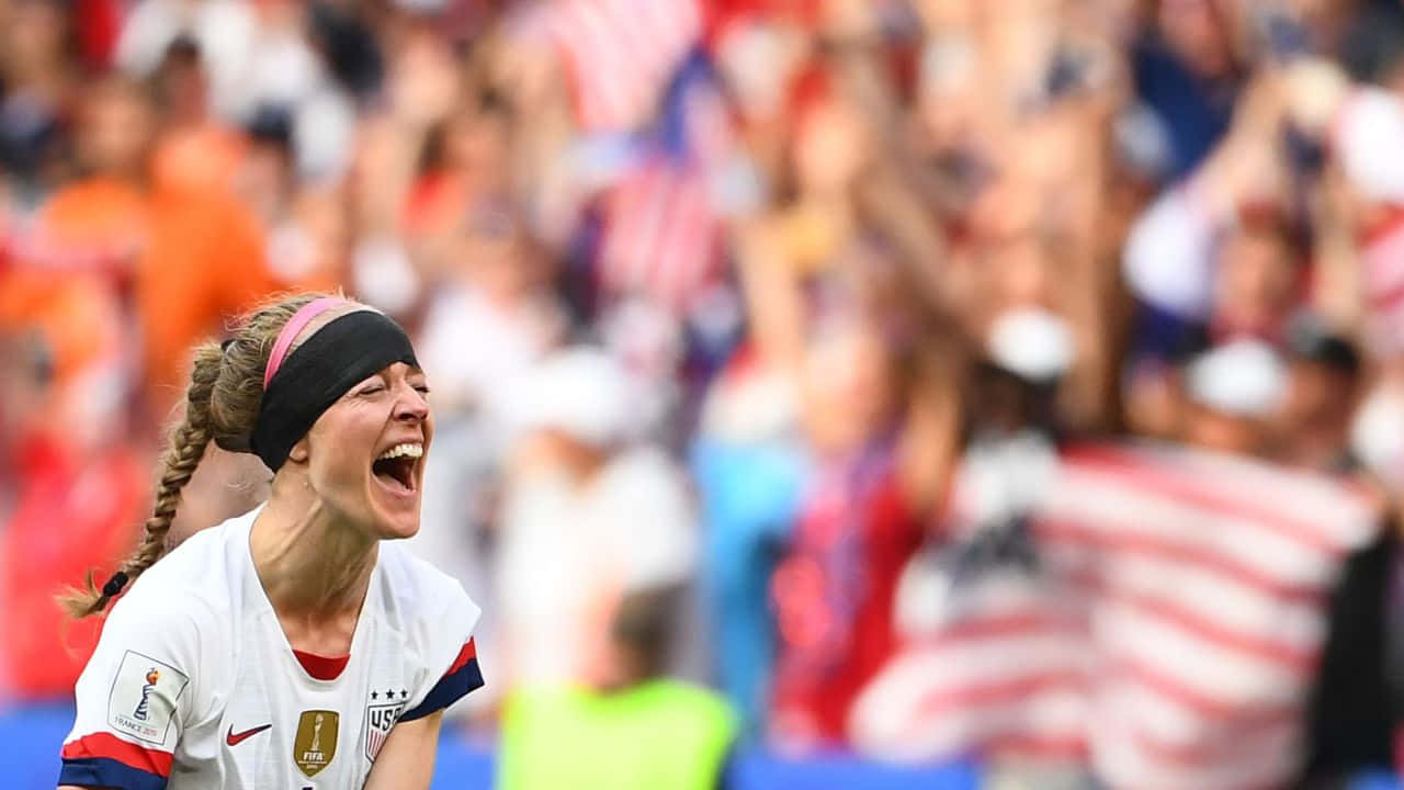 Becky Sauerbrunn In Action During The Soccer Match Background