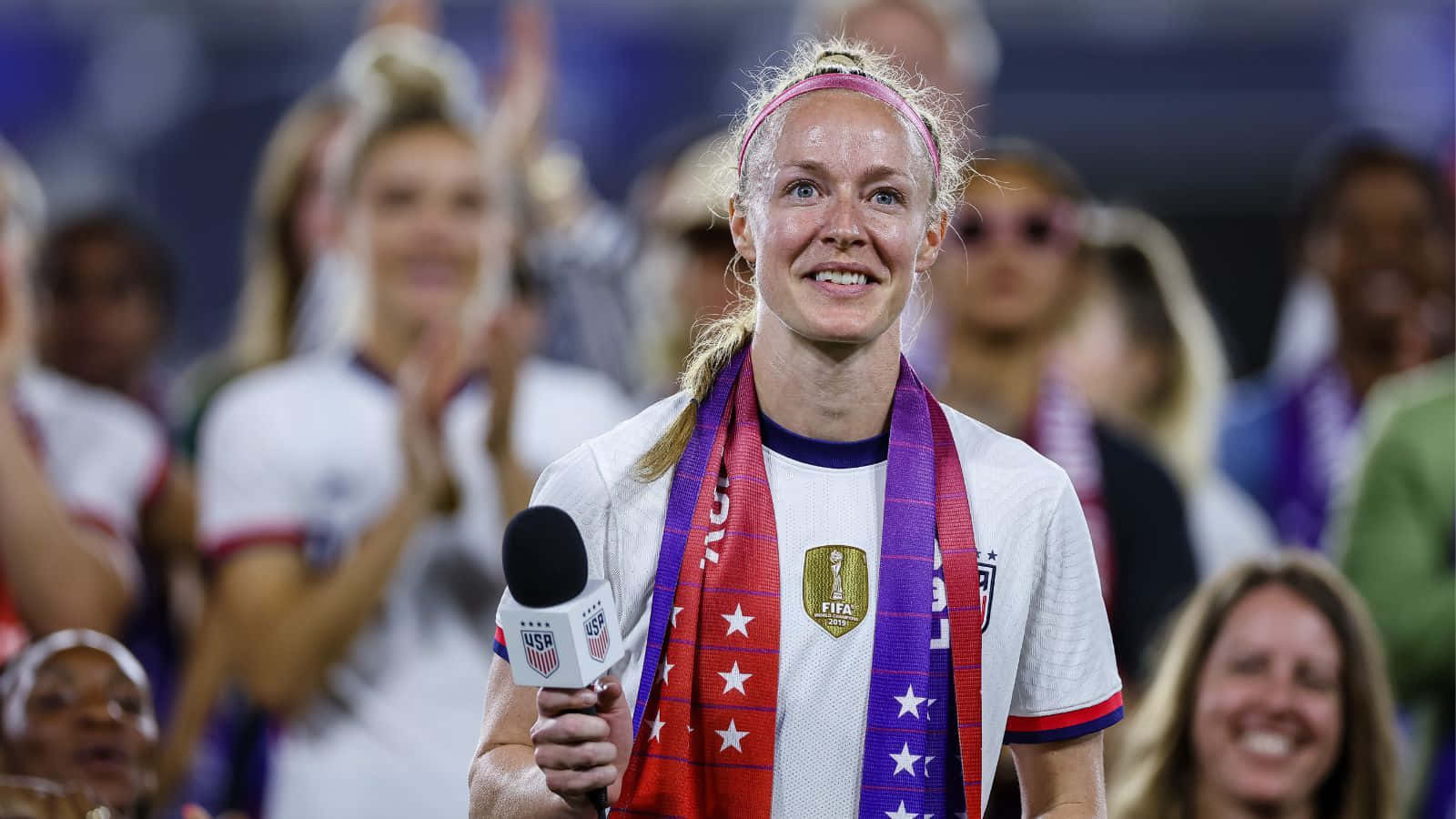 Becky Sauerbrunn Post Match Interview Background