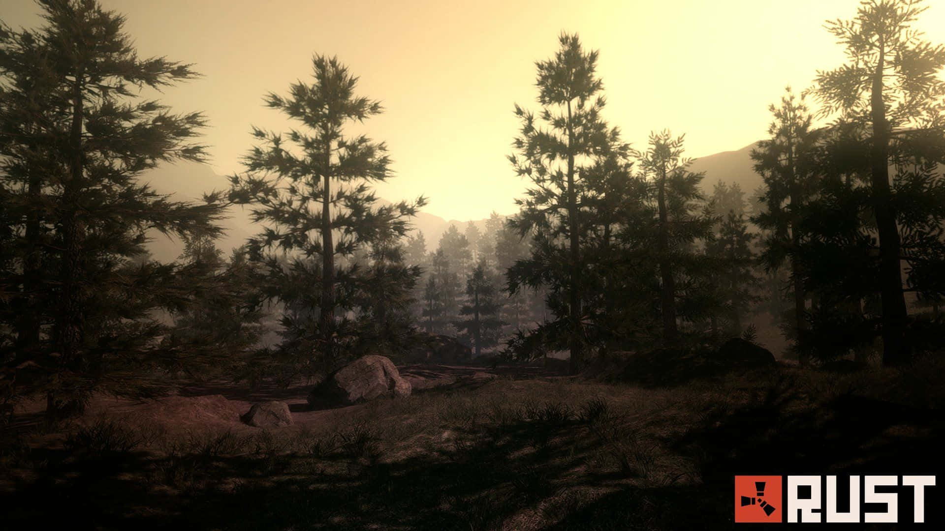 Become A Survivor With Rust Game Background