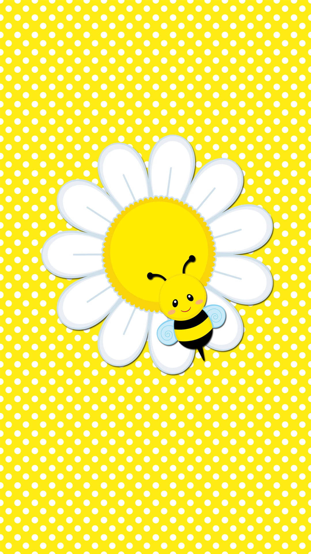 Bee And Daisy Aesthetic Background