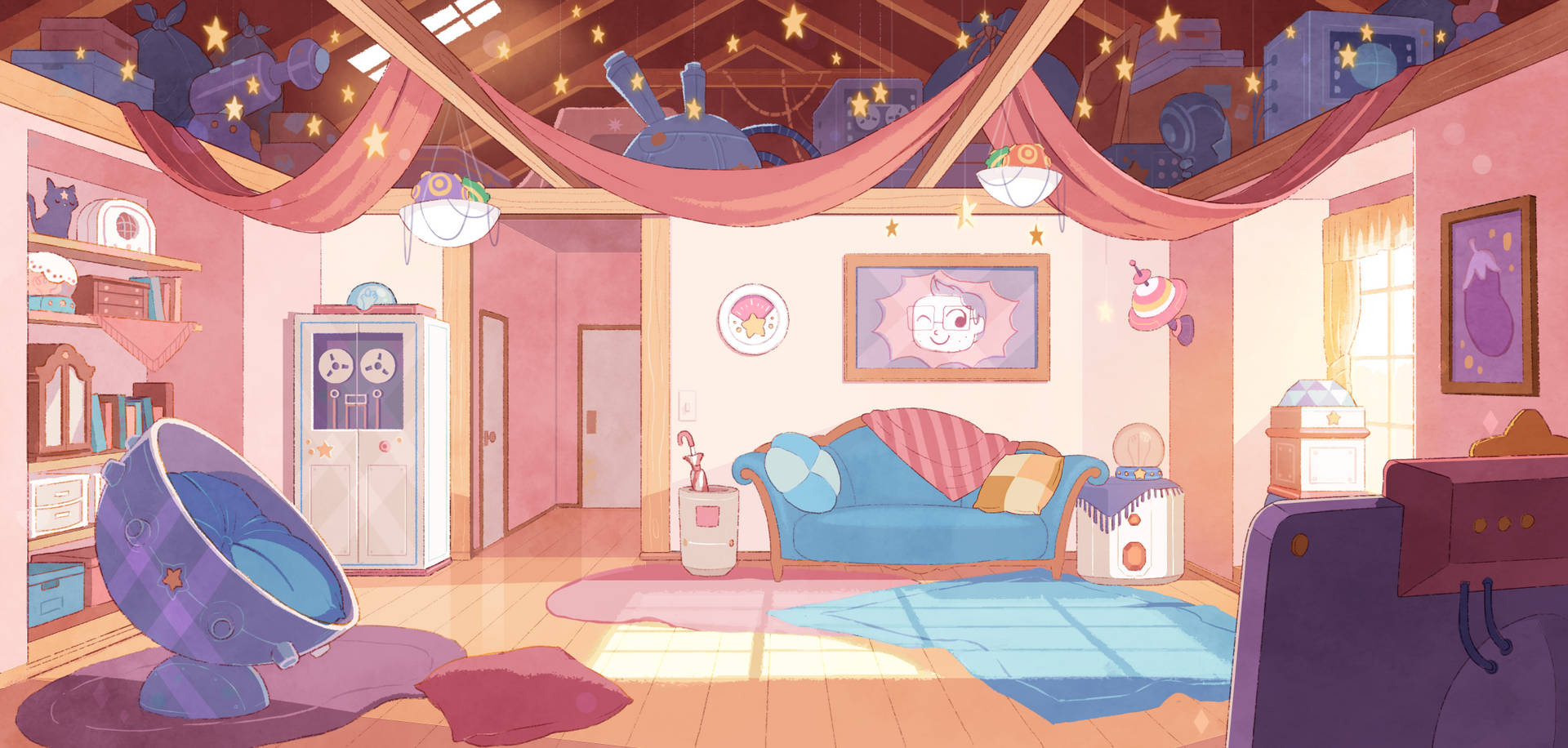 Bee And Puppycat Day Time Background