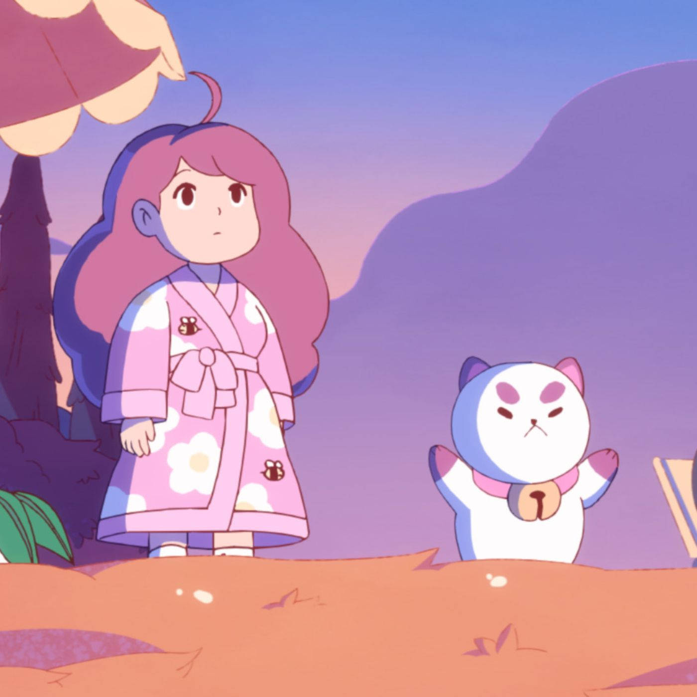 Bee And Puppycat Sunset Background